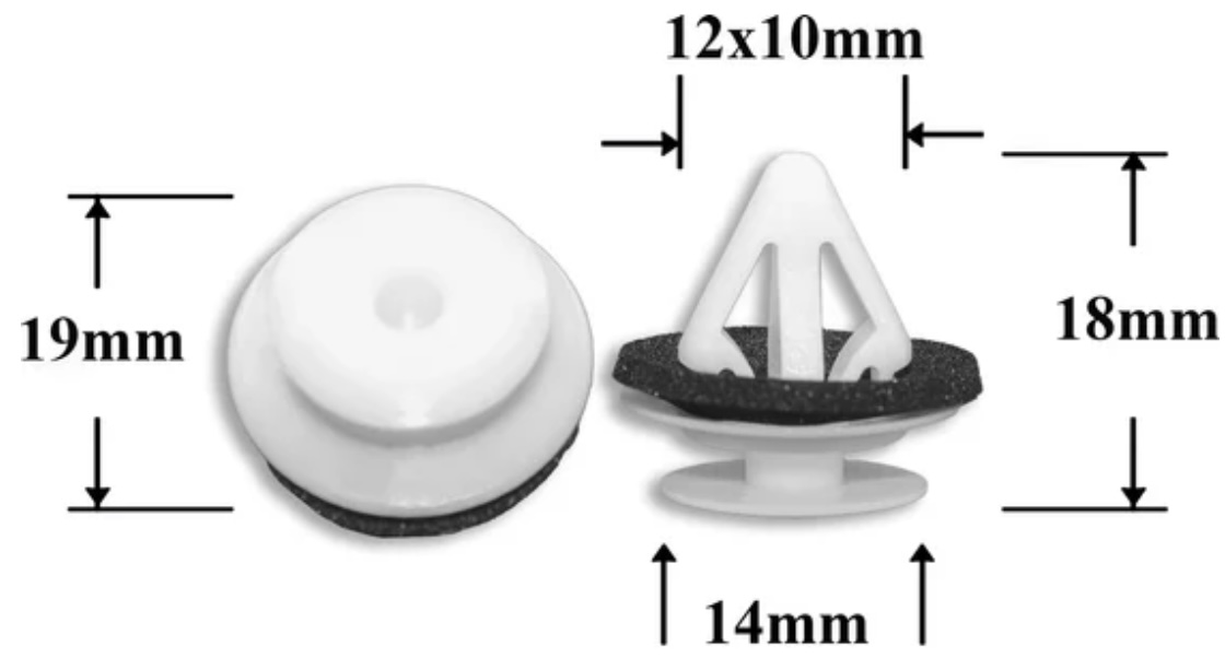 Клипса пластиковая для Mazda ОЕМ: G18K51SJ3, NE51-51-SJ3A, 90044-67558 . (отделка).